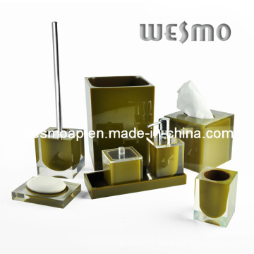 Transparent Polyresin Bathroom Set (WBP0202C)